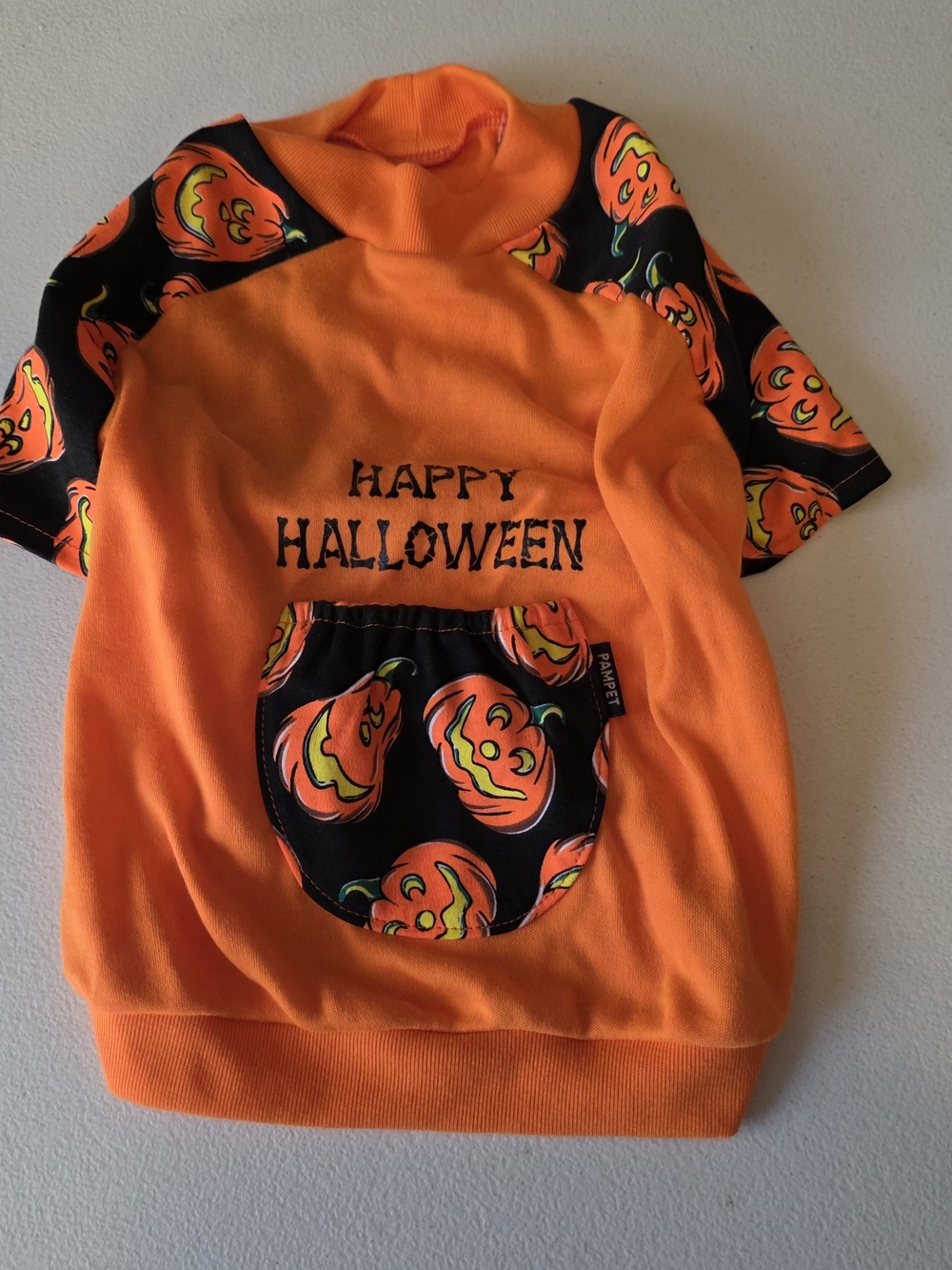 Dog Orange "Happy Halloween" Pumpkin Pullover Costume